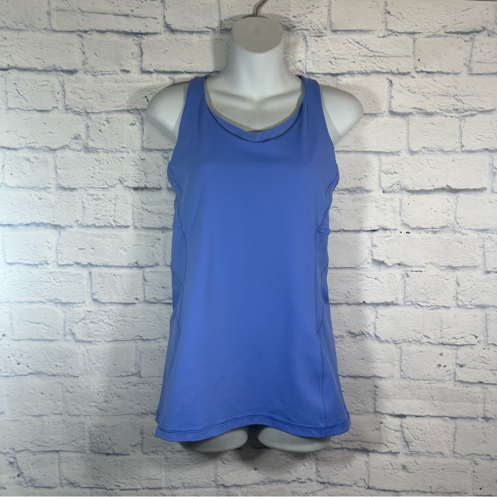 Lululemon Strappy Back Sleeveless Athletic Blue Tank Top No Size Tag